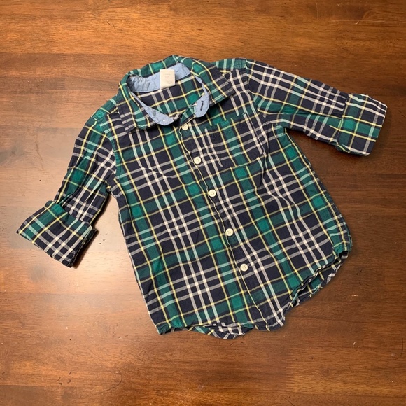 Gymboree |Sweater Vest and Plaid Long Sleeve Shirt - Picture 3 of 6